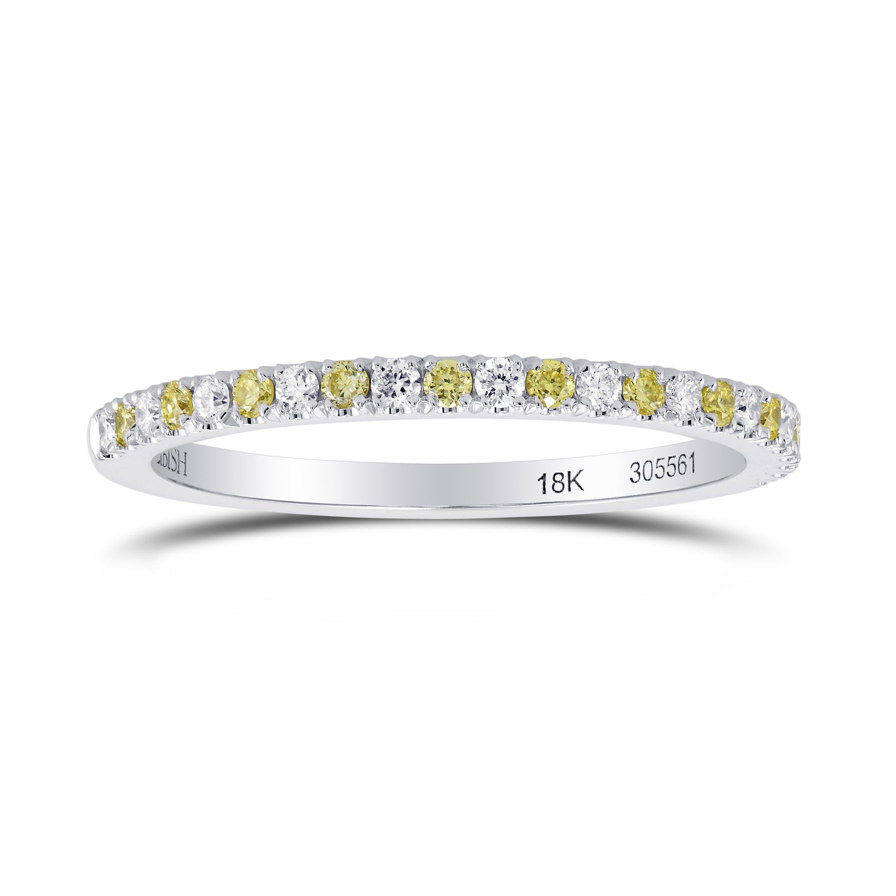 Fancy Yellow & White Diamond Band