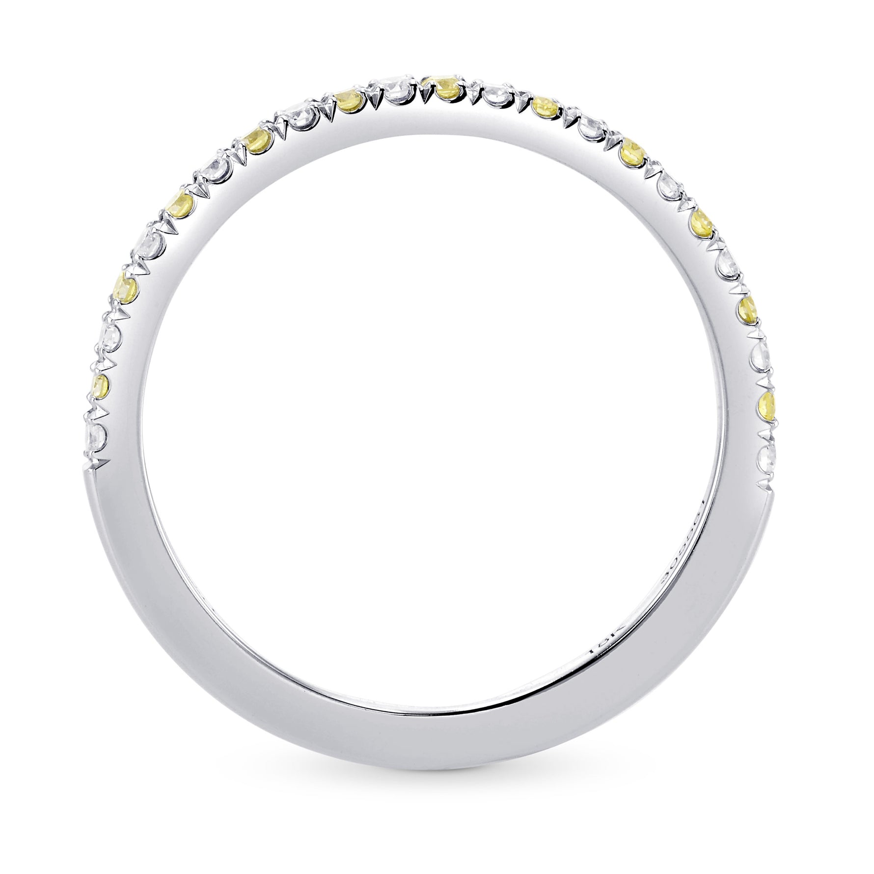 Fancy Yellow & White Diamond Band