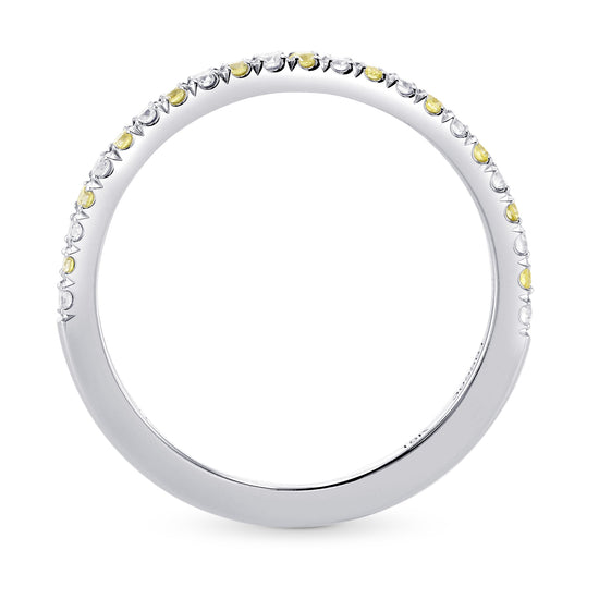 Fancy Yellow & White Diamond Band