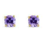 Tanzanite Cushion Stud Earrings