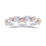 Fancy Pink Brilliant Cut  Band Ring