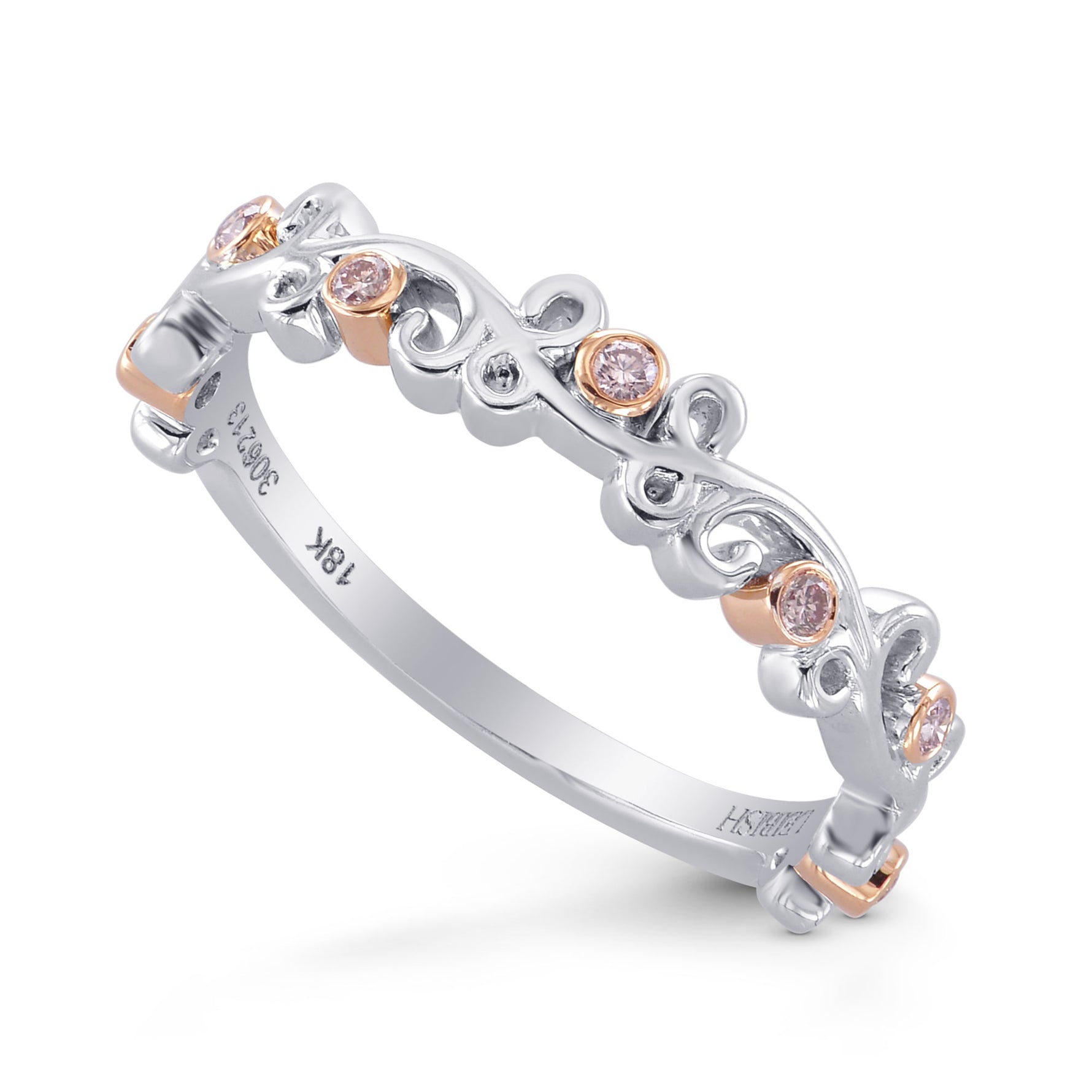 Fancy Pink Brilliant Cut  Band Ring