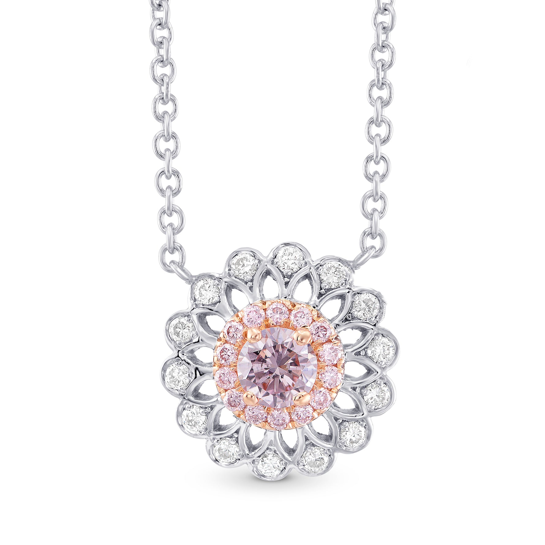 Pink Diamond Filigree Pendant