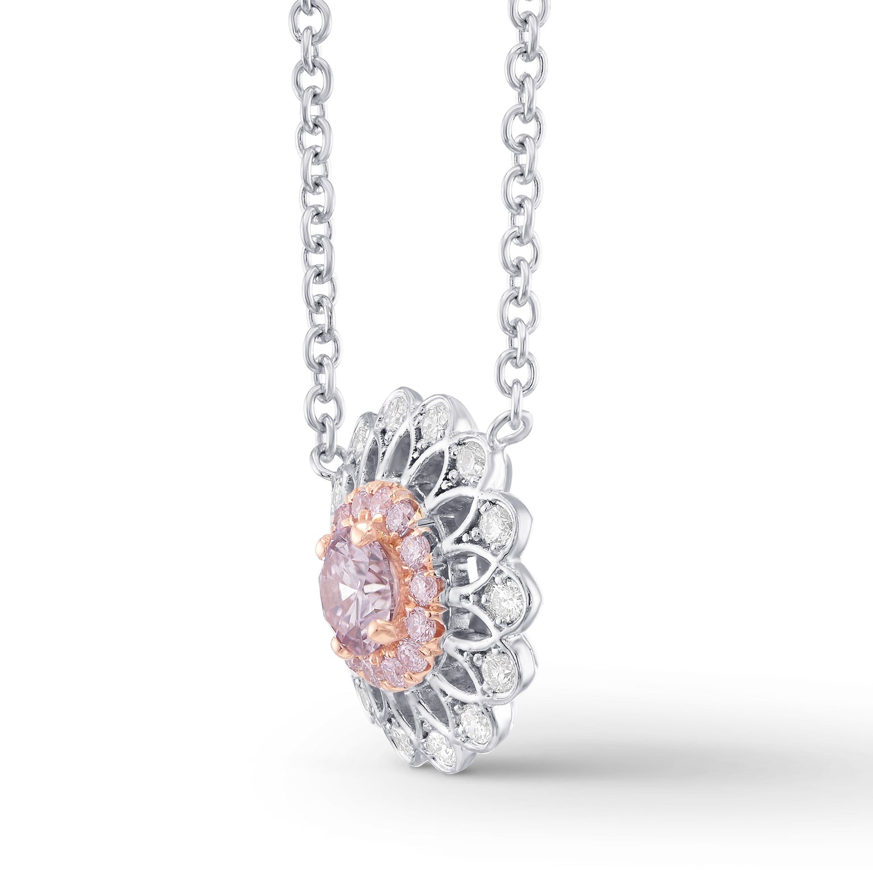 Pink Diamond Filigree Pendant