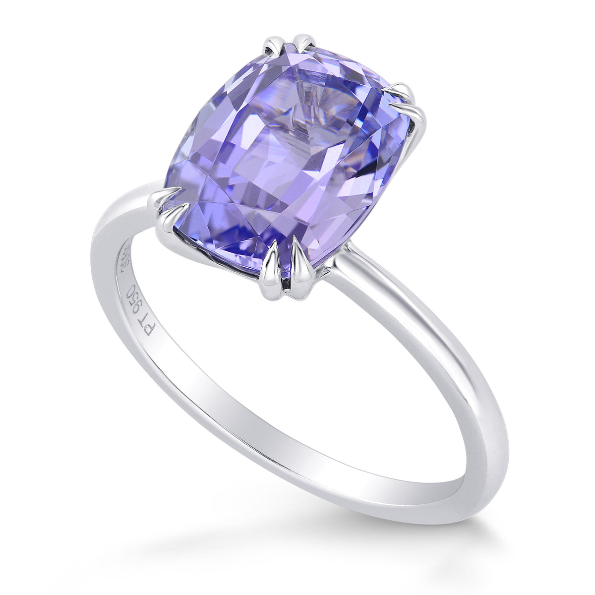 Natural Blue Tanzanite Solitaire Ring