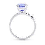 Natural Blue Tanzanite Solitaire Ring