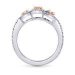 Argyle Fancy Pink Diamond 3 Stone Ring