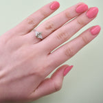 Chameleon and Diamond Side Stones Ring