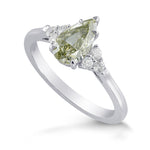 Chameleon and Diamond Side Stones Ring