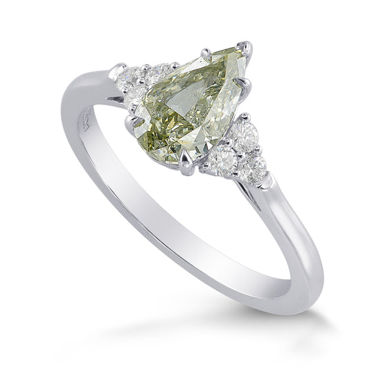 Chameleon and Diamond Side Stones Ring