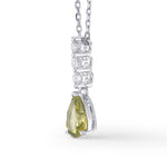  Chameleon Pear Shape and Brilliant cut Diamond Pendant