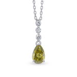  Chameleon Pear Shape and Brilliant cut Diamond Pendant