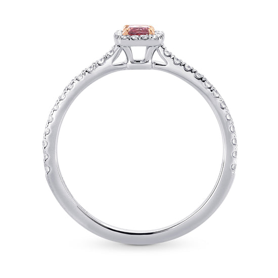 Fancy Intense Pink Radiant Diamond Halo Ring