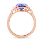 Tanzanite Pear Side Stone Ring