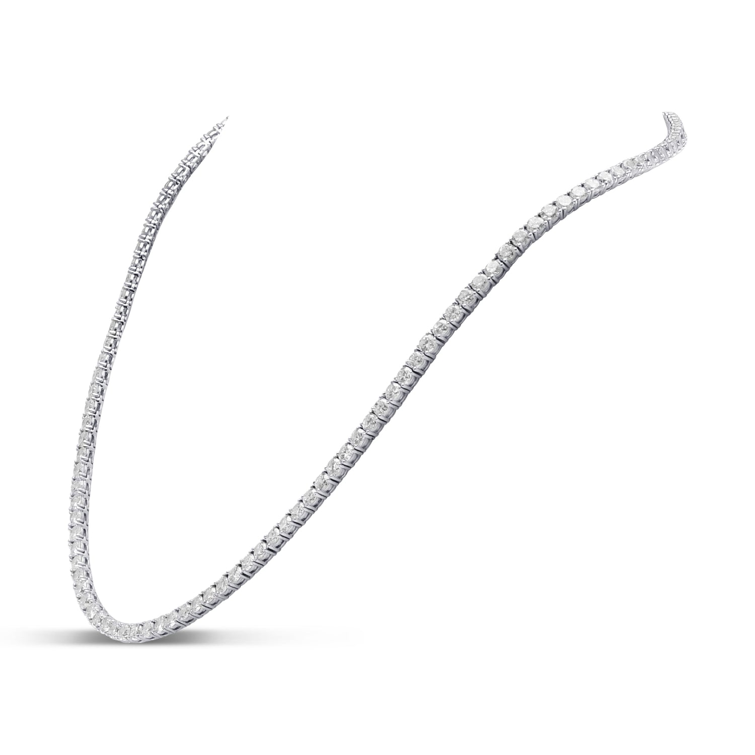 White Diamond Tennis Necklace - 2