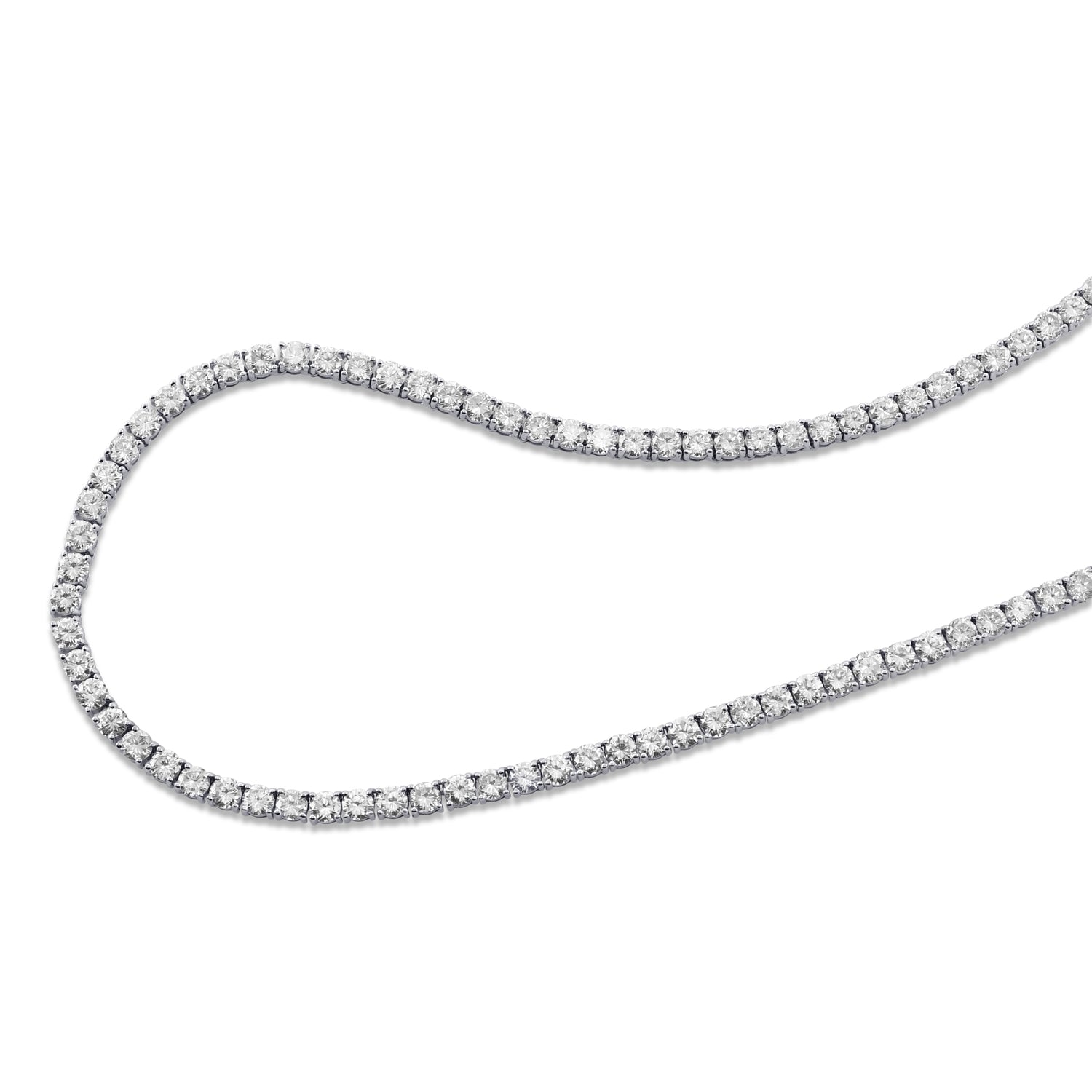 White Diamond Tennis Necklace - 4
