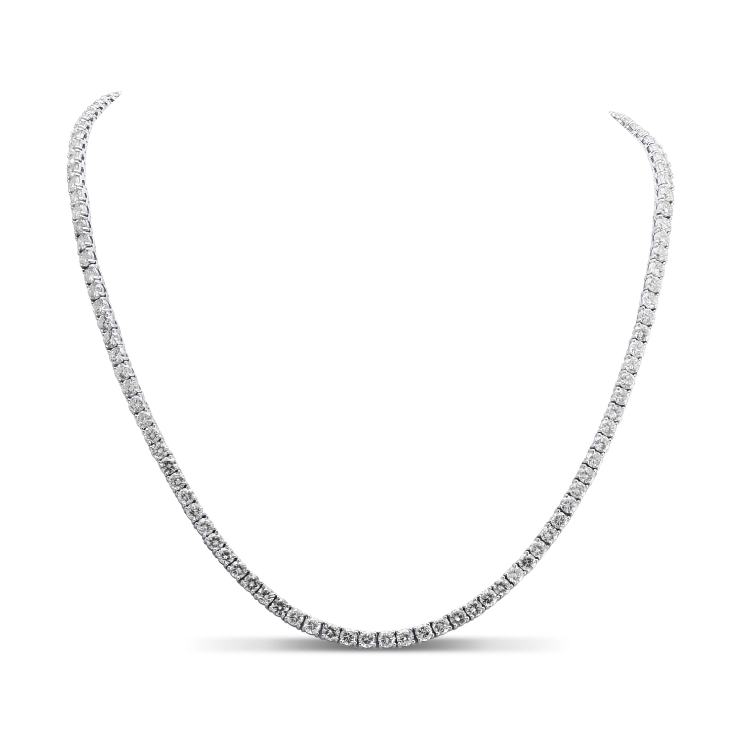 White Diamond Tennis Necklace