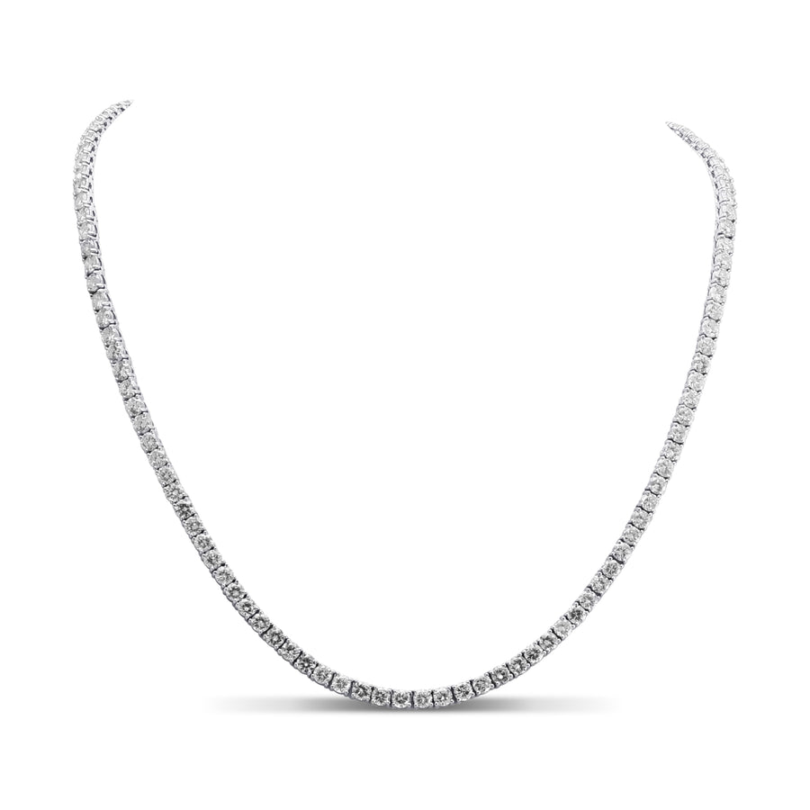 White Diamond Tennis Necklace