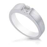 Fancy Light Green Cushion Diamond Solitaire Band