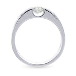 Fancy Light Green Cushion Diamond Solitaire Band