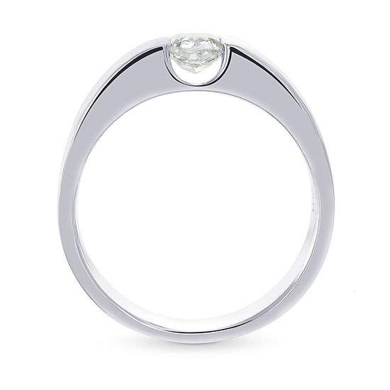 Fancy Light Green Cushion Diamond Solitaire Band