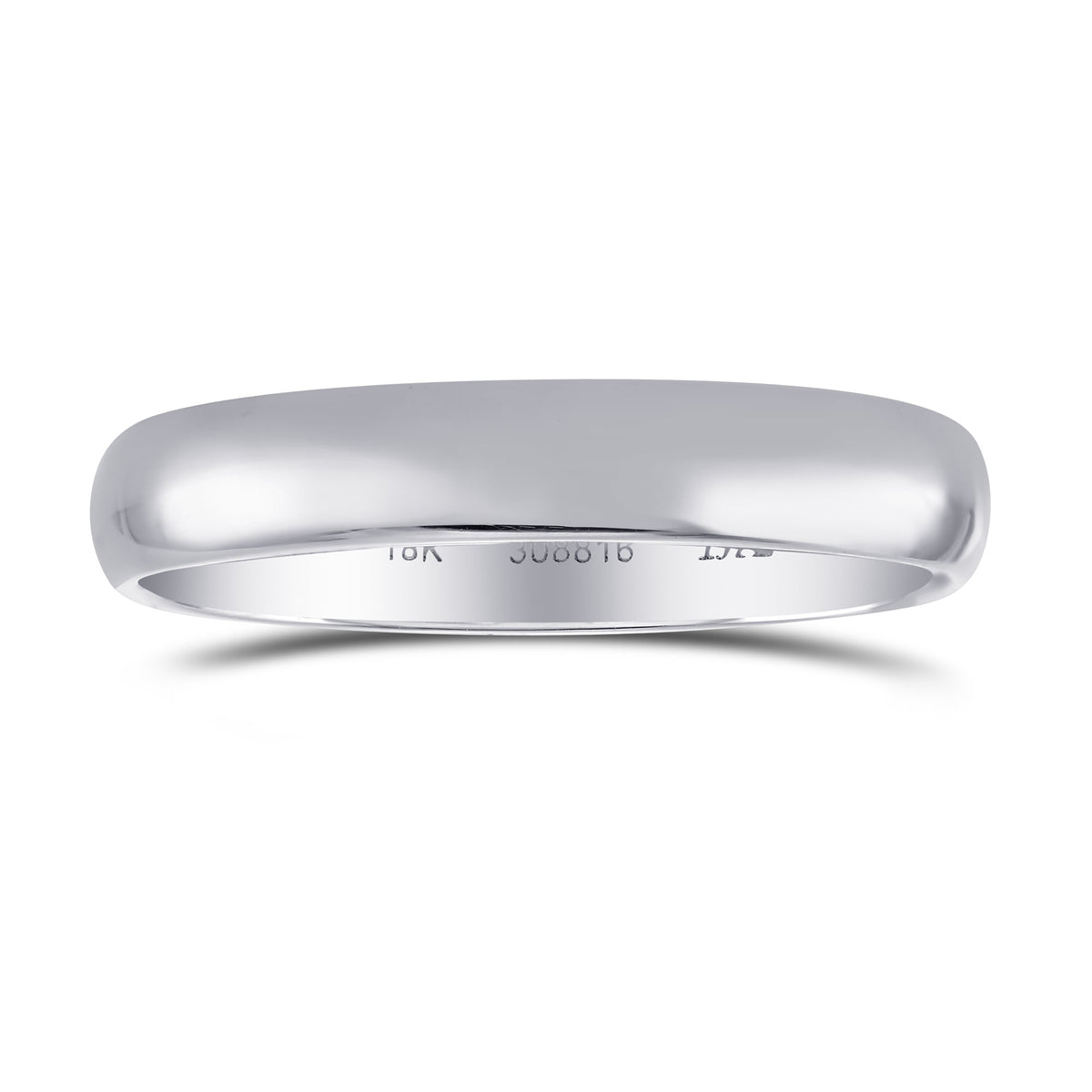18K White Gold Wedding Band