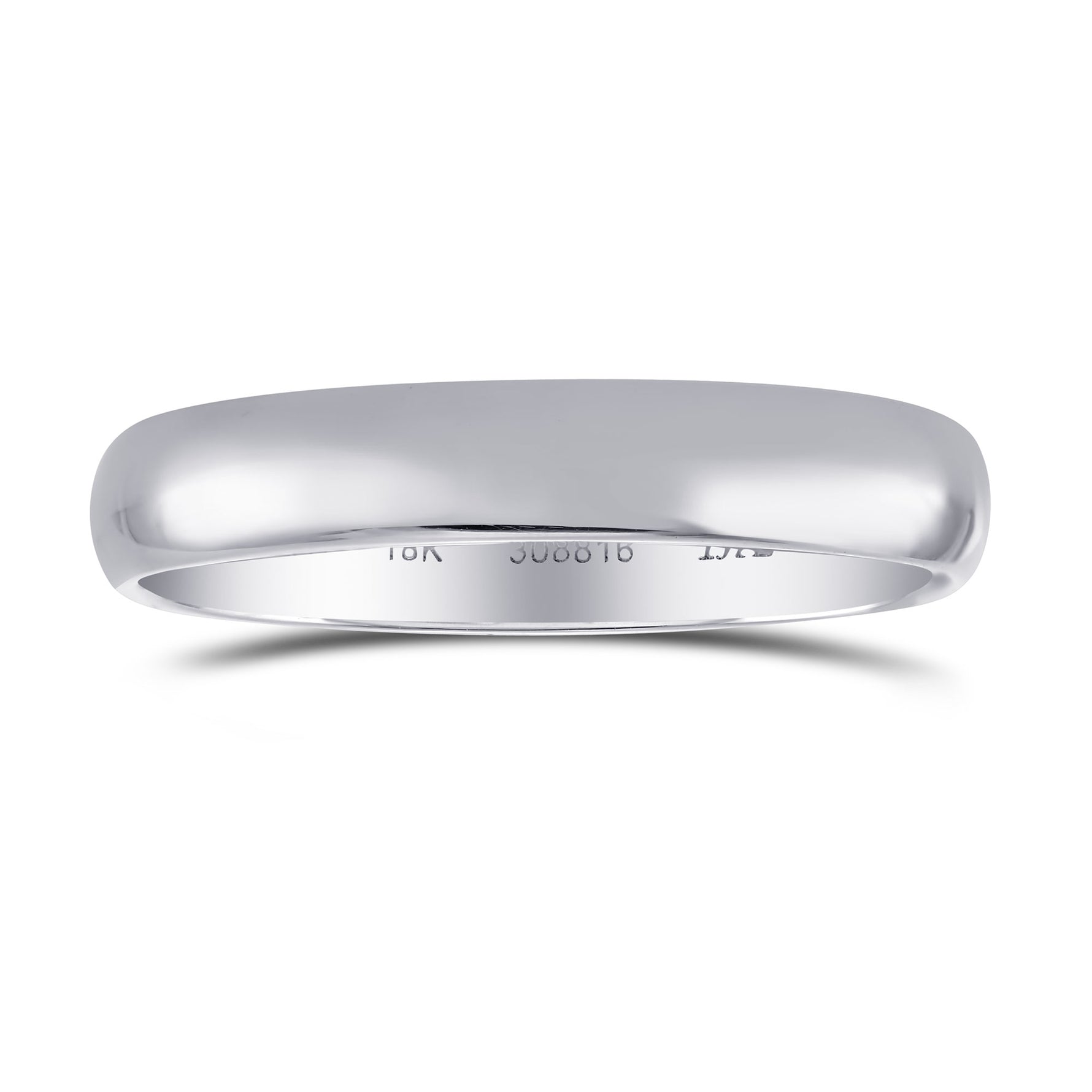 18K White Gold Wedding Band