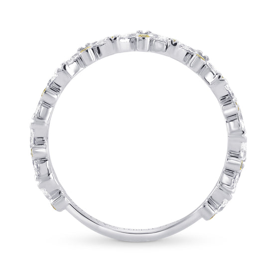 Marquise & Round Fancy Yellow Diamond Wedding Band