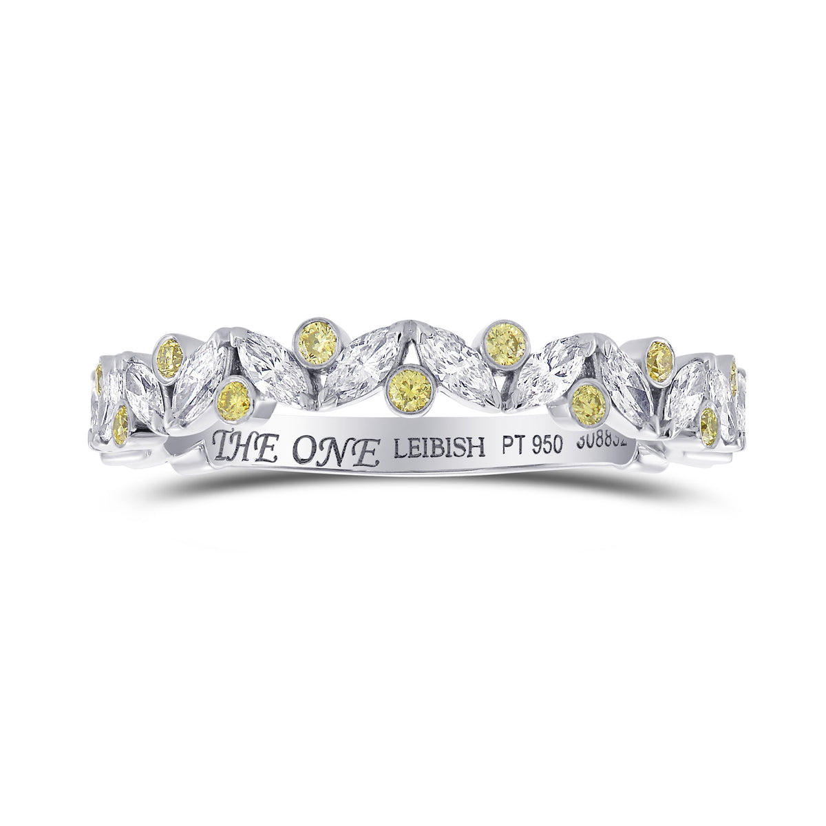 Marquise & Round Fancy Yellow Diamond Wedding Band