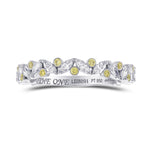Marquise & Round Fancy Yellow Diamond Wedding Band