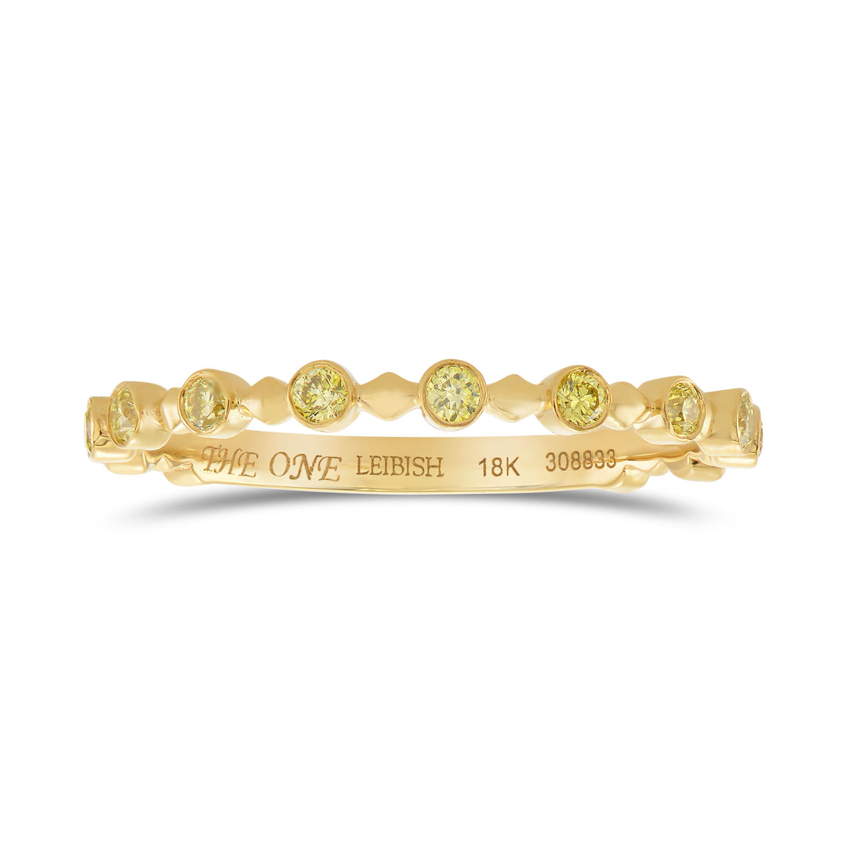 Fancy Yellow Round Brilliant Diamond Band 