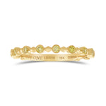 Fancy Yellow Round Brilliant Diamond Band 
