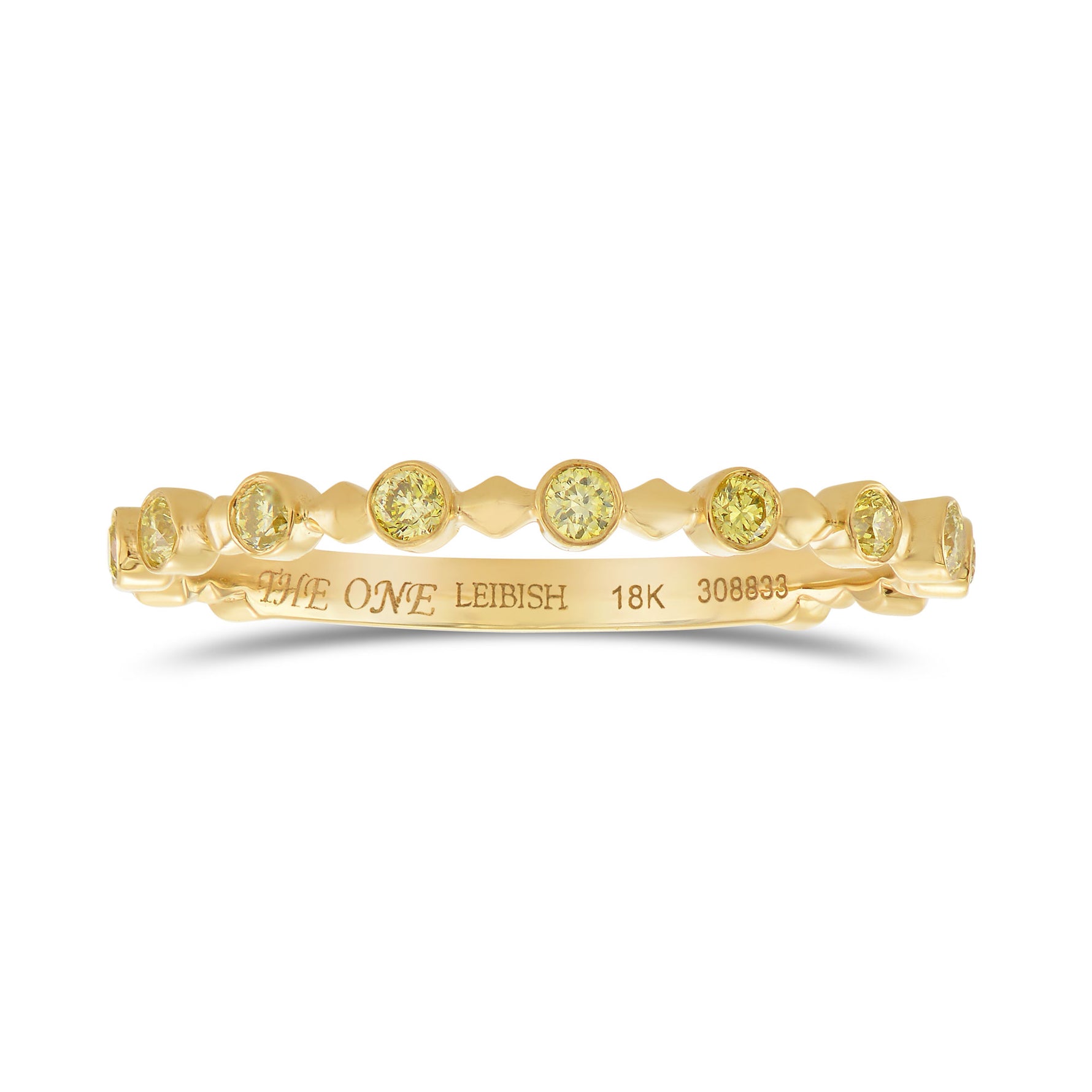 Fancy Yellow Round Brilliant Diamond Band 