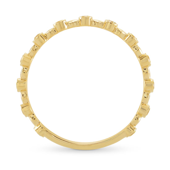 Fancy Yellow Round Brilliant Diamond Band 