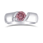 Fancy Vivid Pink Round Brilliant Solitaire Ring