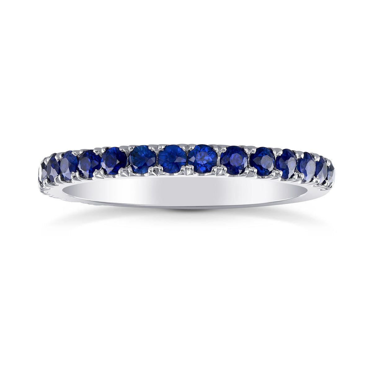  Blue Sapphire Half-Eternity Band