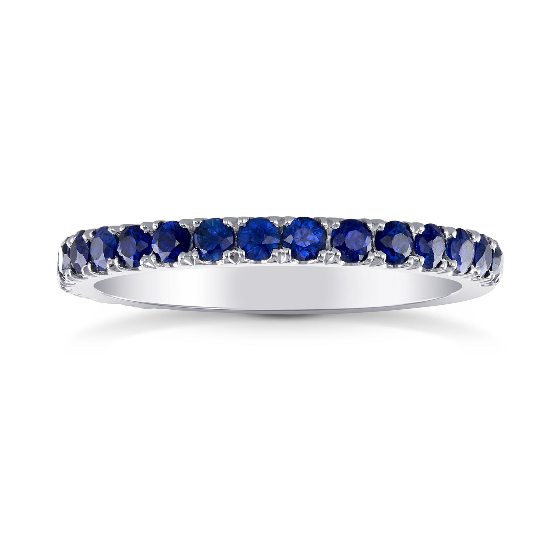  Blue Sapphire Half-Eternity Band