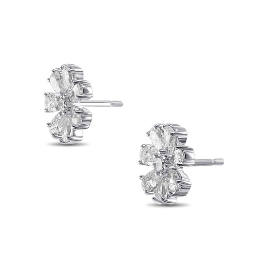 Pear White Diamond Couture Earrings - 2