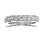  Closed Pave Milgrain Diamond Wedding Band
