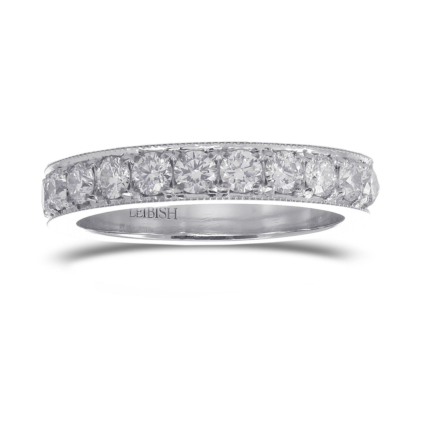  Closed Pave Milgrain Diamond Wedding Band