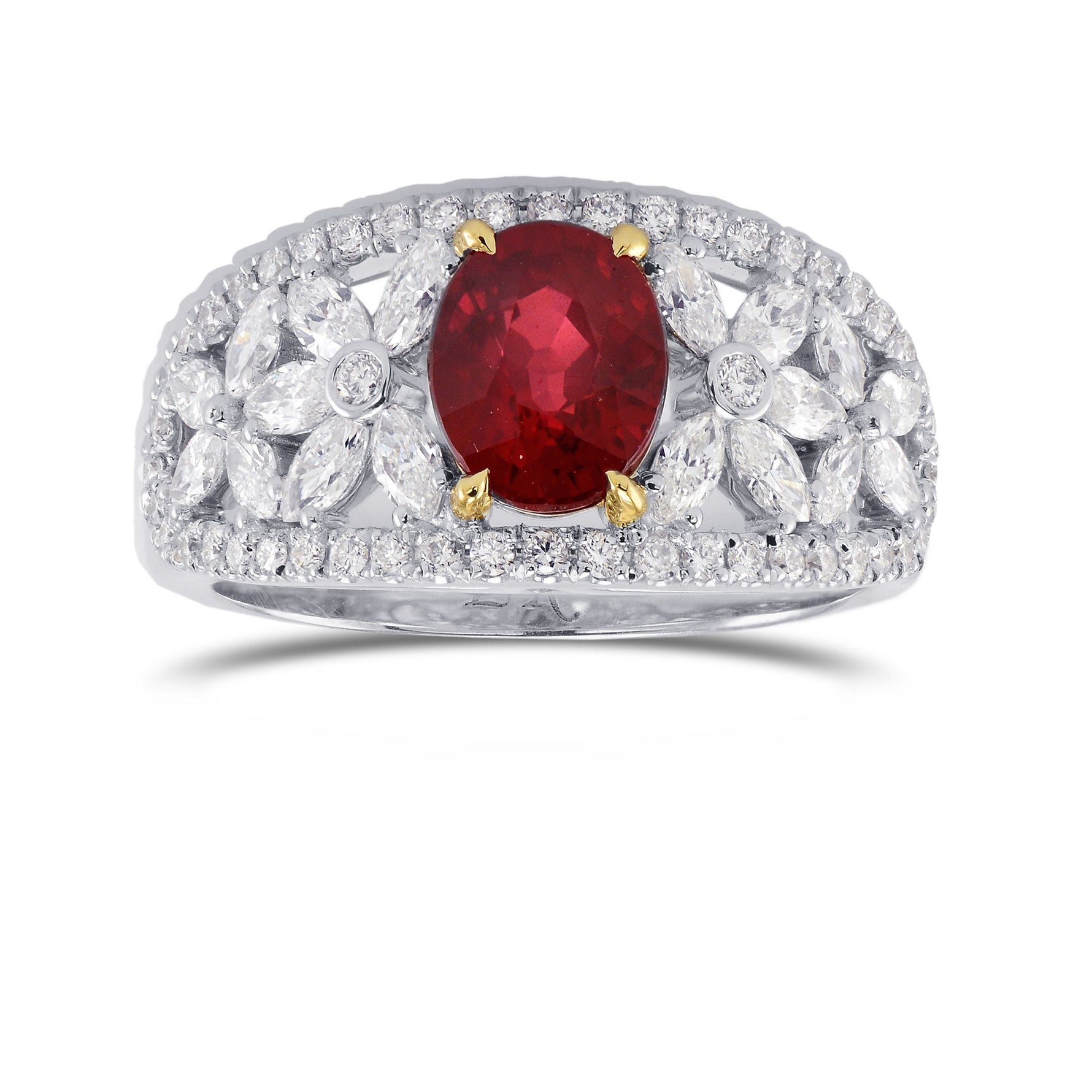 Unheated Ruby & Diamond Dress Ring