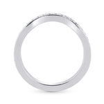 Contoured Milgrain Diamond Wedding Band