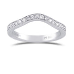 Contoured Milgrain Diamond Wedding Band