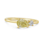 Fancy Light Yellow Pear Diamond Ring 