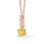 Fancy Intense Orange Yellow Radiant Diamond, Drop Pendant