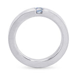 Fancy Intense Blue Radiant Diamond Band