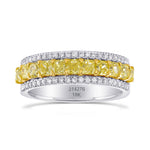  Fancy Yellow Radiant Diamond Band 