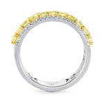  Fancy Yellow Radiant Diamond Band 