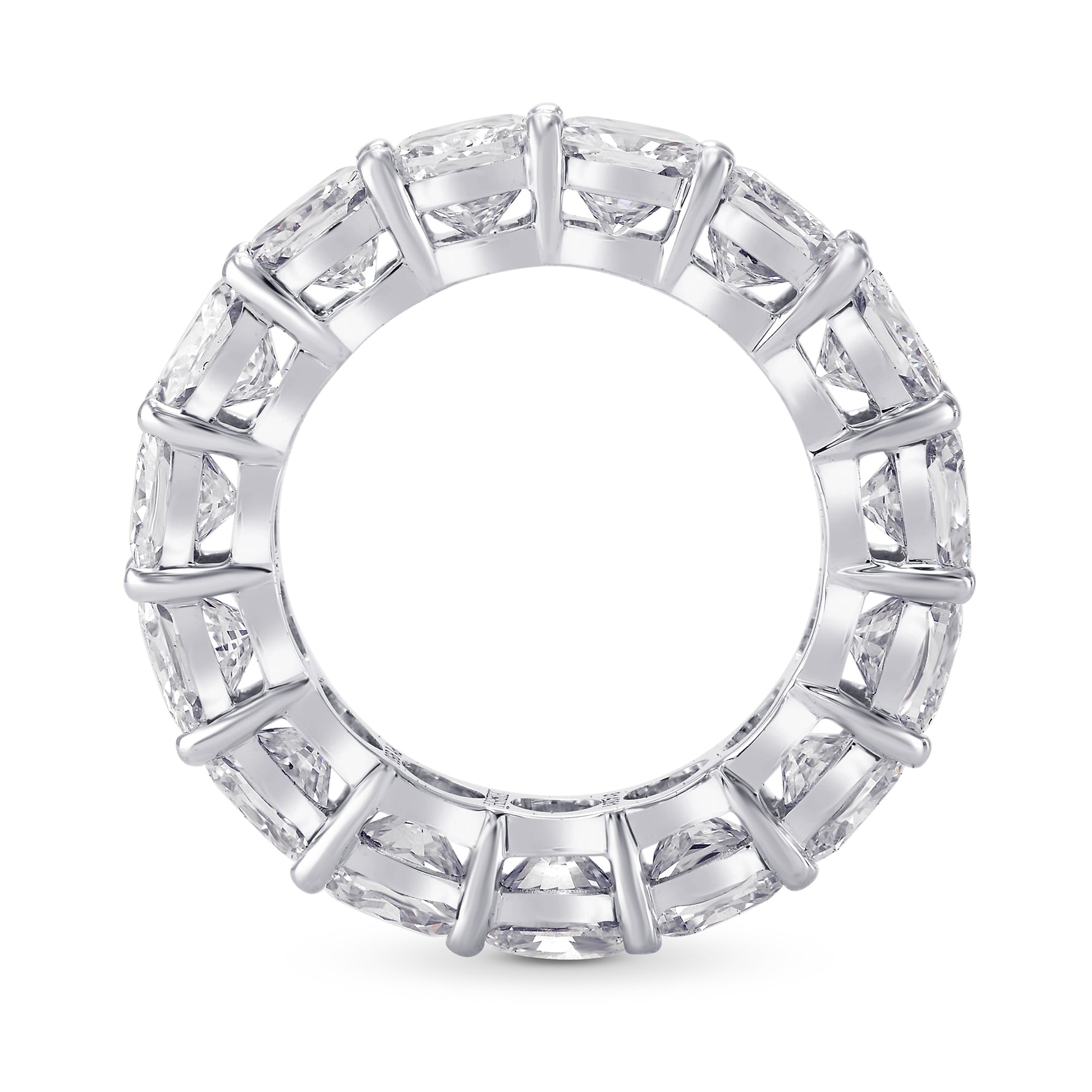 Colorless Cushion Diamond Full Eternity Band