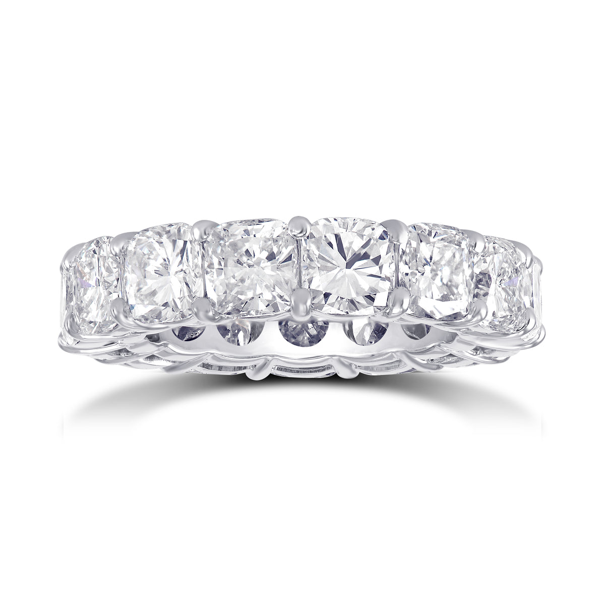 Colorless Cushion Diamond Full Eternity Band